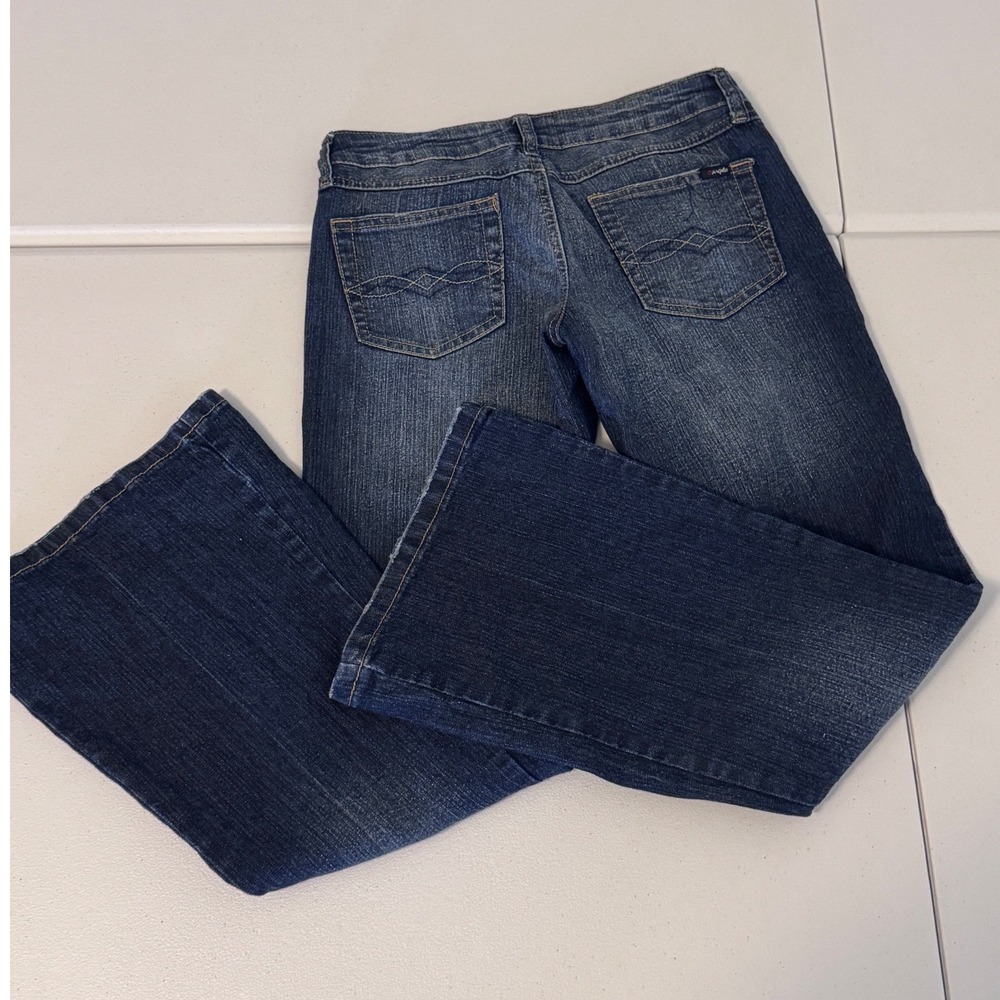 Angels Forever Young Dark Wash Flare Leg Jeans Size 7 Short p3